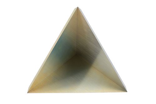 6 inch Edge Length, Trihedral Corner Reflector, ¼-20 Threaded Hole Mount, Aluminum Body, Gold Chem Film Finish