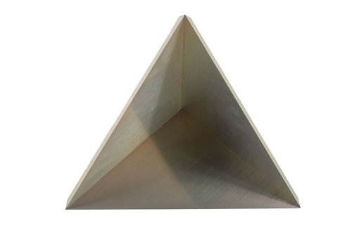 8.5 inch Edge Length, Trihedral Corner Reflector, ¼-20 Threaded Hole Mount, Aluminum Body, Gold Chem Film Finish