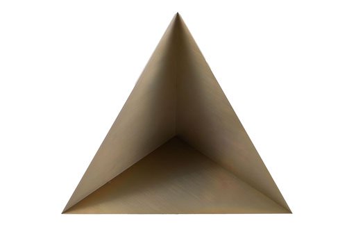 16 inch Edge Length, Trihedral Corner Reflector, ¼-20 Threaded Hole Mount, Aluminum Body, Gold Chem Film Finish