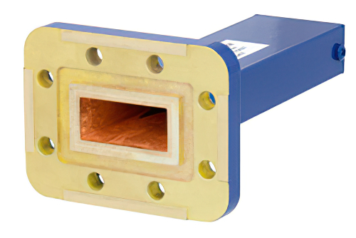 4 Watts Low Power Commercial Grade WR-90 Waveguide Load 8.2 GHz to 12.4 GHz, Bronze