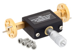 0 to 30 dB Waveguide Continuously Variable Attenuator, WR-15, From 50 GHz To 75 GHz, UG-385/U Flange