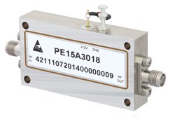 600 mW P1dB 6 GHz to 18 GHz Medium Power Broadband Amplifier 30 dB Gain 3.5 dB NF SMA