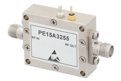 18 dBm Psat 100 MHz to 18 GHz Low Noise Broadband Amplifier 14 dB Gain 28 dBm IP3 SMA