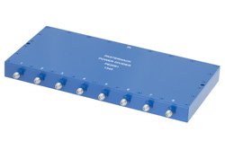 50 Ohm 8 Way SMA Wilkinson Power Divider From 690 MHz to 2.7 GHz Rated at 10 Watts
