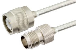 TNC Male to TNC Female Precision Cable Using PE-SR402FL Coax, RoHS