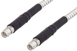 SMA Male to SMA Male Low Loss Cable 100 cm Length Using PE-P142LL Coax, RoHS