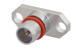 BMA Plug Slide-On Connector Solder Attachment 2 Hole Flange Mount Stub Terminal, .481 inch Hole Spacing, .010 inch Diameter