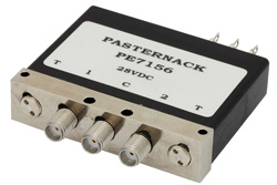 SMA Electro Mechanical DPDT Relay Switch From DC To 18 GHz Rated To 35 Watts And 24 Volts To 32 Volts With I, P, T Features