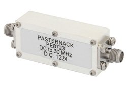 Bandpass Filter With SMA Female Connectors Operating From 3300 MHz To 3700 MHz With a 400 MHz Passband