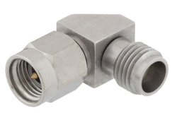 1.85mm Female to 2.92mm Male Right Angle Adapter