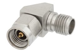 2.92mm Female to 3.5mm Male Right Angle Adapter