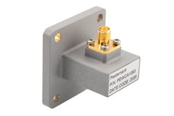 WR-90 UBR100 Flange to SMA Female Waveguide to Coax Adapter Operating from 8.2 GHz to 12.4 GHz in Brass
