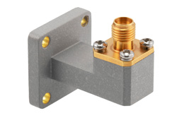 WR-42 UBR220 Flange to SMA Female Waveguide to Coax Adapter Operating from 17.6 GHz to 26.7 GHz in Brass