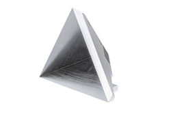 4.3 inch Edge Length, Trihedral Corner Reflector, ¼-20 Threaded Hole Mount, Aluminum Body, Gold Chem Film Finish