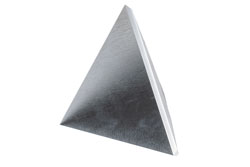 8 inch Edge Length, Trihedral Corner Reflector, ¼-20 Threaded Hole Mount, Aluminum Body, Gold Chem Film Finish