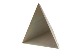 13 inch Edge Length, Trihedral Corner Reflector, ¼-20 Threaded Hole Mount, Aluminum Body, Gold Chem Film Finish