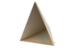 16 inch Edge Length, Trihedral Corner Reflector, ¼-20 Threaded Hole Mount, Aluminum Body, Gold Chem Film Finish