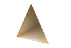 24 inch Edge Length, Trihedral Corner Reflector, ¼-20 Threaded Hole Mount, Aluminum Body, Gold Chem Film Finish