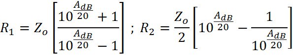 Attenuation Calculator PI Pad Attenuator Calculation Measurement Tool Pasternack
