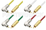 RCA Male 75 Ohm to RCA Male Right Angle 75 Ohm Cable Assemblies