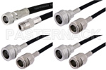 QN Male to Type N Female Cable Assemblies
