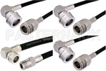 QN Male Right Angle to Type N Female Cable Assemblies