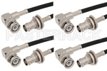 BNC Female to BNC Male Right Angle Cable Assemblies