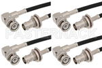 BNC Male Right Angle to BNC Female Cable Assemblies