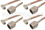 Type N Male to SMA Male Right Angle Cable Assemblies