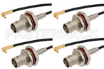 BNC Female to MMCX Plug Right Angle Cable Assemblies