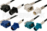 FAKRA Jack Right Angle to FAKRA Plug Cable Assemblies