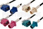 FAKRA Plug to FAKRA Jack Right Angle Cable Assemblies