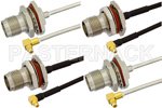 MMCX Plug to TNC Female Cable Assemblies