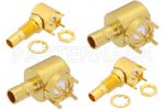75 Ohm Mini SMB Jack Right Angle Connectors