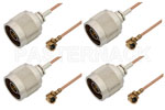 Type N Male to UMCX Plug Right Angle Cable Assemblies