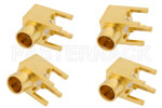 75 Ohm MCX Jack Right Angle Connectors