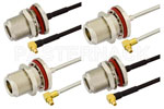 MMCX Plug Right Angle to Type N Female Cable Assemblies