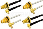 MCX Plug Right Angle to SMA Female Cable Assemblies