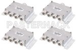 4.1/9.5 Mini DIN 4 Way Power Dividers 50 Ohm