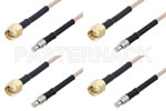 MCX Plug to SMA Male Cable Assemblies