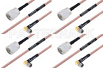 M39012/01-0503 to M39012/56-3109 Cable Assembly with M17/60-RG142 High-Reliability MIL-SPEC RF Series