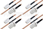 M39012/02-0503 to M39012/03-0503 Cable Assembly with M17/128-RG400 High-Reliability MIL-SPEC RF Series