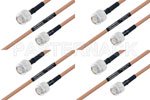 M39012/26-0011 to M39012/26-0011 Cable Assembly with M17/128-RG400 High-Reliability MIL-SPEC RF Series