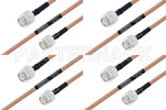 M39012/26-0011 to M39012/26-0011 Cable Assembly with M17/128-RG400 High-Reliability MIL-SPEC RF Series