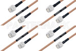 M39012/26-0011 to M39012/26-0011 Cable Assembly with M17/128-RG400 High-Reliability MIL-SPEC RF Series