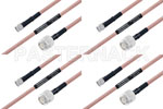 M39012/55-3028 to M39012/26-0011 Cable Assembly with M17/60-RG142 High-Reliability MIL-SPEC RF Series