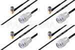 M39012/56-3107 to M39012/26-0018 Cable Assembly with M17/119-RG174 High-Reliability MIL-SPEC RF Series