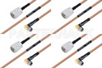 M39012/56-3109 to M39012/01-0503 Cable Assembly with M17/128-RG400 High-Reliability MIL-SPEC RF Series