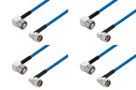 4.1/9.5 Mini DIN Male Right Angle to Type N Male Right Angle Cable Assemblies