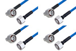 4.1/9.5 Mini DIN Male to 4.1/9.5 Mini DIN Male Right Angle Cable Assemblies